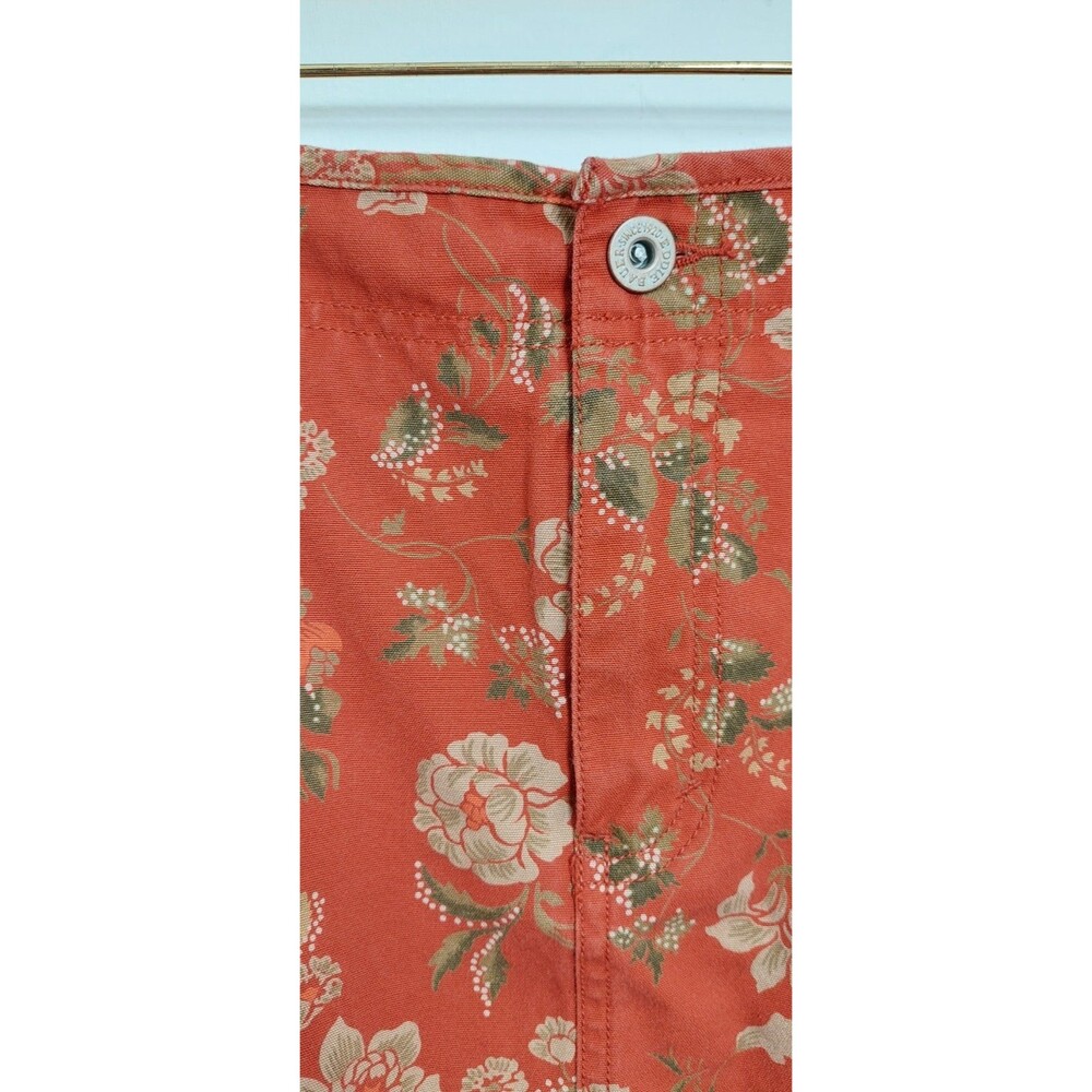 Eddie Bauer Women's Size 10 Petite Skirt Orange Rust Floral - Picture 6 of 13